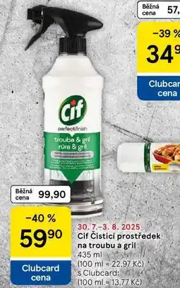 Tesco Cif Čisticí prostředek na troubu a gril, 435 ml nabídka