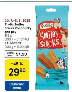 Tesco Frolic Smiley Sticks Pochoutky pro psy, 175 g nabídka