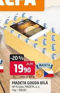 Trefa MADETA GOUDA BÍLÁ 48% tuku, 100g nabídka