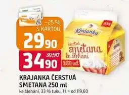 Trefa KRAJANKA ČERSTVÁ SMETANA 250 ml ke šlehání, 33% tuku nabídka
