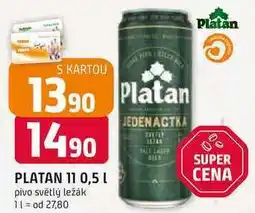 Trefa Platan 11% pivo světlý ležák 0,5l plechovka nabídka