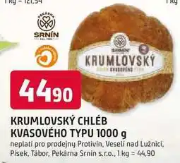 Trefa KRUMLOVSKÝ CHLÉB KVASOVÉHO TYPU 1000 g nabídka