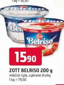 Trefa Zott Belriso mléčná rýže různé příchutě 200g nabídka