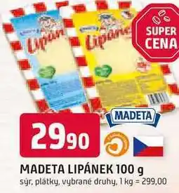 Trefa MADETA LIPÁNEK 100 g sýr, plátky, vybrané druhy nabídka