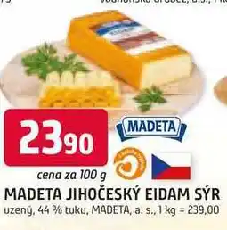 Trefa JIHOČESKÝ EIDAM SÝR uzený, 44% tuku, 100 g nabídka
