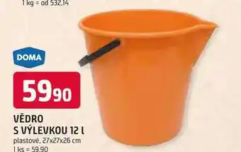 Trefa VĚDRO S VÝLEVKOU 12 l plastové nabídka