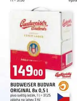 Trefa BUDWEISER BUDVAR ORIGINAL 8x 0,5l nabídka