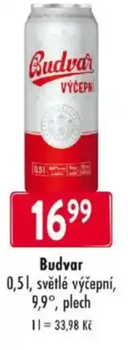 Qanto Budvar světlé výčepní nabídka