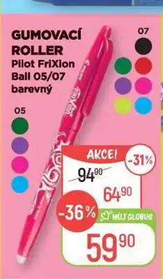 Globus Gumovací roller Pilot FriXion Ball 05/07 barevný nabídka