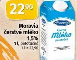 Coop Moravia čerstvé mléko 1.5% nabídka