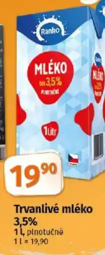 Coop Trvanlivé mléko 3,5% nabídka
