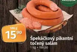 Coop Špekáčkový pikantní točený salám nabídka