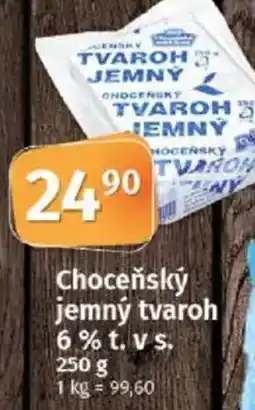 Coop Choceňský jemný tvaroh 6% t. vs. nabídka