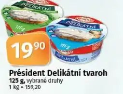 Coop Président Delikátní tvaroh nabídka