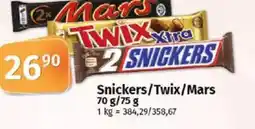 Coop Snickers/Twix/Mars nabídka