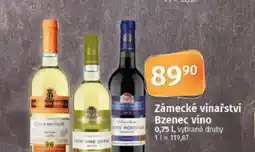Zámecké vinařství Bzenec víno