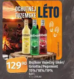 Coop Božkov Vaječný likér/ Griotte/Peprmint nabídka