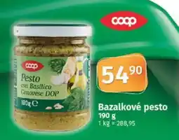 Coop Bazalkové pesto nabídka