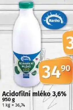 Coop Ranko Acidofilní mléko 3,6% nabídka