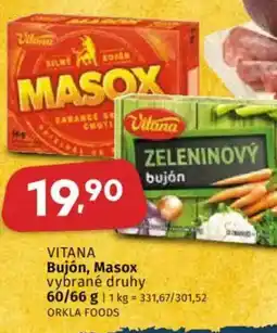 Coop VITANA Bujón, Masox nabídka