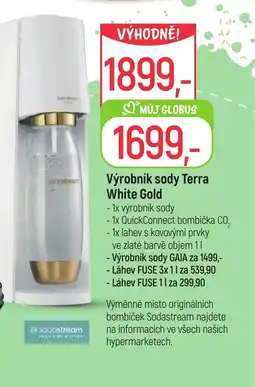 Globus Výrobník sody Terra White Gold nabídka