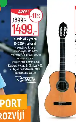Globus Klasická kytara R-C354 natural nabídka