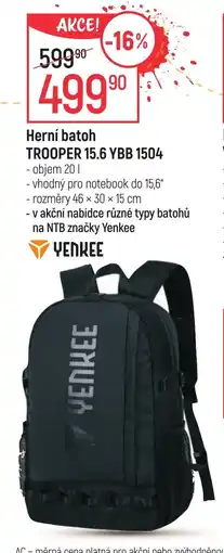 Globus YENKEE Herní batoh Trooper 15.6 YBB 1504 nabídka