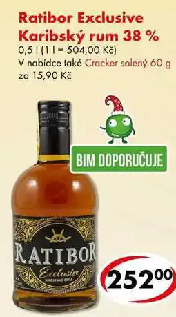 CBA Ratibor Exclusive Karibský rum 38 %, 0,5 l nabídka