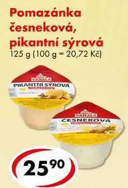 CBA Pomazánka česneková, pikantní sýrová, 125 g nabídka