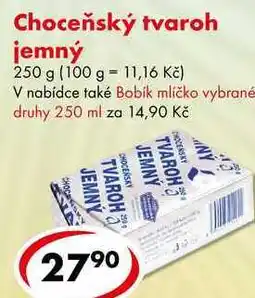 CBA Choceňský tvaroh jemný, 250 g nabídka