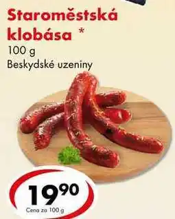 CBA Staroměstská klobása, 100 g nabídka