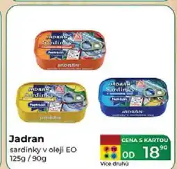 Tamda Foods Jadran sardinky v oleji EO 125g/90g nabídka