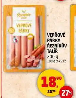 Penny Market VEPŘOVÉ PÁRKY ŘEZNÍKŮV TALÍŘ, 200 g nabídka