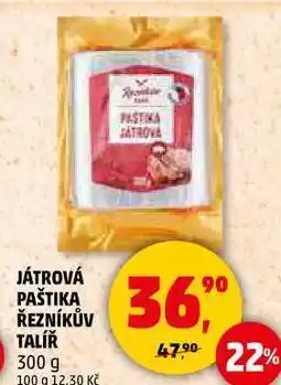 Penny Market JÁTROVÁ PAŠTIKA ŘEZNÍKŮV TALÍŘ, 100 g nabídka