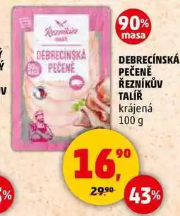 Penny Market DEBRECÍNSKÁ PEČENĚ ŘEZNÍKŮV TALÍŘ krájená, 100 g nabídka