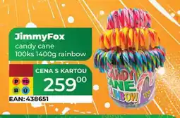 Tamda Foods JimmyFox candy cane 100ks 1400g rainbow nabídka