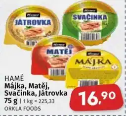 Coop HAMÉ Májka, Matěj, Svačinka, Játrovka nabídka