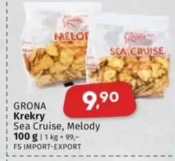 Coop GRONA Krekry Sea Cruise, Melody nabídka