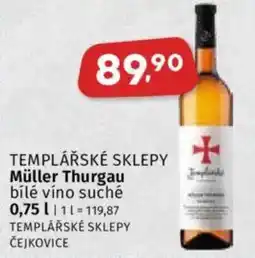 Coop TEMPLÁŘSKÉ SKLEPY Müller Thurgau nabídka