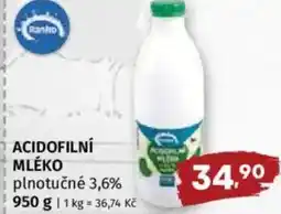 Coop Ranko Acidofilní mléko plnotučné 3,6% nabídka