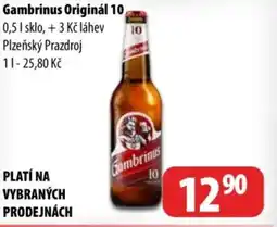 Partner Maloobchodní síť Gambrinus Originál 10 nabídka