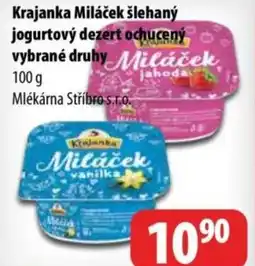 Partner Maloobchodní síť Krajanka Miláček šlehaný jogurtový dezert ochucený nabídka