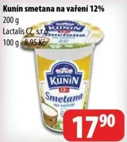 Partner Maloobchodní síť Kunín smetana na vaření 12% nabídka
