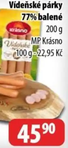 Partner Maloobchodní síť Vídeňské párky 77% balené nabídka