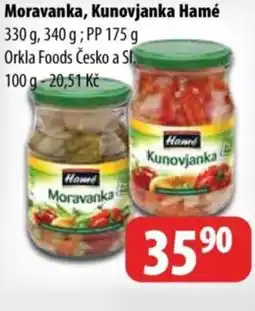 Partner Maloobchodní síť Moravanka, Kunovjanka Hamé nabídka