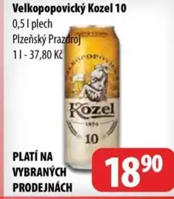 Partner Maloobchodní síť Velkopopovický Kozel 10 nabídka