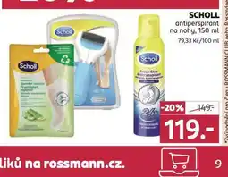Rossmann Scholl antiperspirant na nohy nabídka