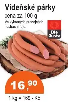 COOP DISKONT Vídeňské párky nabídka