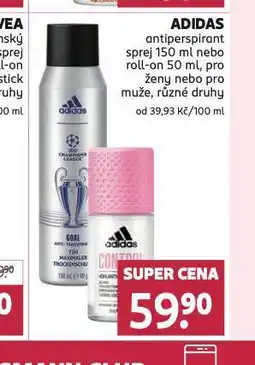 Rossmann Adidas antiperspirant nabídka