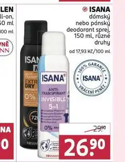 Rossmann Isana deodorant nabídka